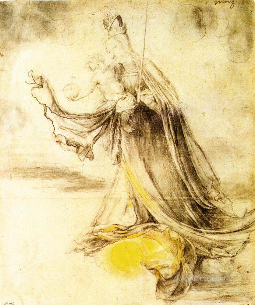 足元に太陽を持つマリア ルネッサンス マティアス・グリューネヴァルト油絵